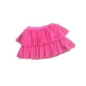 Eleanor Rose Girls Tina Skirt Pink Ruffle Tulle Layered Size 4 5‎